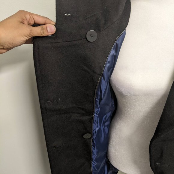 Tahari Izzy Funnel Collar Wool Blend Coat - Picture 5 of 16